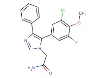 2-[5-(3-chloro-5-fluoro-4-methoxyphenyl)-4-phenyl-1H-imidazol-1-yl]acetamide