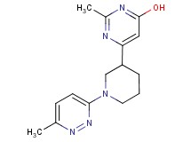 2-methyl-6-[1-(6-methyl-3-pyridazinyl)-3-piperidinyl]-4-pyrimidinol