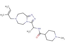 1-methyl-N-(1-{7-[(2E)-2-methyl-2-buten-1-yl]-6,7,8,9-tetrahydro-5H-[1,2,4]triazolo[4,3-d][1,4]diazepin-3-yl}ethyl)-4-piperidinecarboxamide