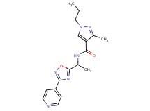 3-methyl-1-propyl-N-{1-[3-(4-pyridinyl)-1,2,4-oxadiazol-5-yl]ethyl}-1H-pyrazole-4-carboxamide