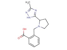 2-{[2-(3-methyl-1H-1,2,4-triazol-5-yl)pyrrolidin-1-yl]methyl}benzoic acid