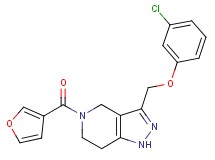 3-[(3-chlorophenoxy)methyl]-5-(3-furoyl)-4,5,6,7-tetrahydro-1H-pyrazolo[4,3-c]pyridine