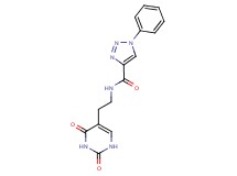 N-[2-(2,4-dioxo-1,2,3,4-tetrahydro-5-pyrimidinyl)ethyl]-1-phenyl-1H-1,2,3-triazole-4-carboxamide