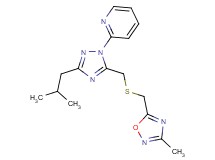 2-[3-isobutyl-5-({[(3-methyl-1,2,4-oxadiazol-5-yl)methyl]thio}methyl)-1H-1,2,4-triazol-1-yl]pyridine