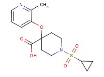 1-(cyclopropylsulfonyl)-4-[(2-methylpyridin-3-yl)oxy]piperidine-4-carboxylic acid
