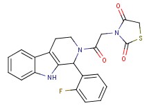 3-{2-[1-(2-fluorophenyl)-1,3,4,9-tetrahydro-2H-beta-carbolin-2-yl]-2-oxoethyl}-1,3-thiazolidine-2,4-dione