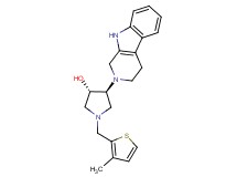 (3S*,4S*)-1-[(3-methyl-2-thienyl)methyl]-4-(1,3,4,9-tetrahydro-2H-beta-carbolin-2-yl)-3-pyrrolidinol