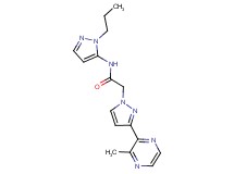 2-[3-(3-methyl-2-pyrazinyl)-1H-pyrazol-1-yl]-N-(1-propyl-1H-pyrazol-5-yl)acetamide