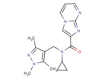 N-cyclopropyl-N-[(1,3,5-trimethyl-1H-pyrazol-4-yl)methyl]imidazo[1,2-a]pyrimidine-2-carboxamide