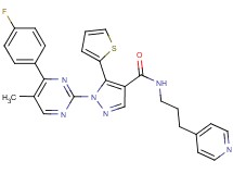 1-[4-(4-fluorophenyl)-5-methyl-2-pyrimidinyl]-N-[3-(4-pyridinyl)propyl]-5-(2-thienyl)-1H-pyrazole-4-carboxamide