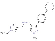 1-[3-(4-cyclohexylphenyl)-1-methyl-1H-pyrazol-4-yl]-N-[(1-ethyl-1H-pyrazol-4-yl)methyl]methanamine