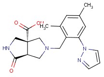 (3aR*,6aS*)-5-[2,4-dimethyl-6-(1H-pyrazol-1-yl)benzyl]-1-oxohexahydropyrrolo[3,4-c]pyrrole-3a(1H)-carboxylic acid