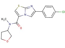 6-(4-chlorophenyl)-N-methyl-N-(tetrahydro-3-furanyl)imidazo[2,1-b][1,3]thiazole-3-carboxamide