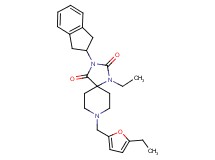 3-(2,3-dihydro-1H-inden-2-yl)-1-ethyl-8-[(5-ethyl-2-furyl)methyl]-1,3,8-triazaspiro[4.5]decane-2,4-dione