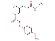 N-cyclopropyl-3-{1-[(4-methoxyphenoxy)acetyl]-3-piperidinyl}propanamide