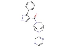 (1S*,5R*)-6-[(3-phenyl-1H-pyrazol-4-yl)carbonyl]-3-(2-pyrazinyl)-3,6-diazabicyclo[3.2.2]nonane