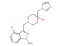 1-[(4-chloro-1-methyl-1H-indazol-3-yl)methyl]-4-(1H-imidazol-1-ylmethyl)piperidin-4-ol