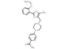 1-[4-(4-{[2-(2-ethoxyphenyl)-5-methyl-1,3-oxazol-4-yl]methyl}-1-piperazinyl)phenyl]ethanone