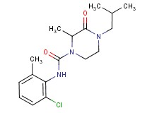 N-(2-chloro-6-methylphenyl)-4-isobutyl-2-methyl-3-oxo-1-piperazinecarboxamide