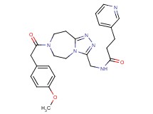 N-({7-[(4-methoxyphenyl)acetyl]-6,7,8,9-tetrahydro-5H-[1,2,4]triazolo[4,3-d][1,4]diazepin-3-yl}methyl)-3-(3-pyridinyl)propanamide