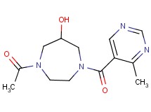 1-acetyl-4-[(4-methylpyrimidin-5-yl)carbonyl]-1,4-diazepan-6-ol