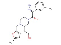 2-{1-[(5-methyl-2-furyl)methyl]-4-[(5-methyl-1H-indazol-3-yl)carbonyl]-2-piperazinyl}ethanol