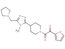 1-(2-furyl)-2-{4-[4-methyl-5-(pyrrolidin-1-ylmethyl)-4H-1,2,4-triazol-3-yl]piperidin-1-yl}-2-oxoethanone