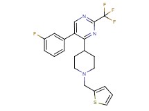 5-(3-fluorophenyl)-4-[1-(2-thienylmethyl)-4-piperidinyl]-2-(trifluoromethyl)pyrimidine