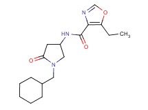 N-[1-(cyclohexylmethyl)-5-oxo-3-pyrrolidinyl]-5-ethyl-1,3-oxazole-4-carboxamide