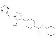 N-cyclohexyl-4-[5-(1H-imidazol-1-ylmethyl)-4-methyl-4H-1,2,4-triazol-3-yl]piperidine-1-carboxamide