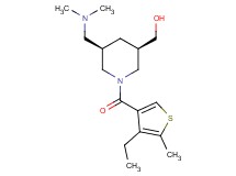 {(3R*,5R*)-5-[(dimethylamino)methyl]-1-[(4-ethyl-5-methyl-3-thienyl)carbonyl]-3-piperidinyl}methanol