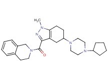 2-{[5-(4-cyclopentyl-1-piperazinyl)-1-methyl-4,5,6,7-tetrahydro-1H-indazol-3-yl]carbonyl}-1,2,3,4-tetrahydroisoquinoline