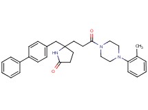5-(4-biphenylylmethyl)-5-{3-[4-(2-methylphenyl)-1-piperazinyl]-3-oxopropyl}-2-pyrrolidinone
