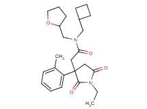 N-(cyclobutylmethyl)-2-[1-ethyl-3-(2-methylphenyl)-2,5-dioxo-3-pyrrolidinyl]-N-(tetrahydro-2-furanylmethyl)acetamide