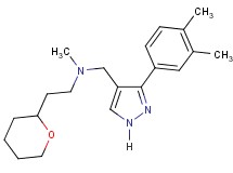 N-{[3-(3,4-dimethylphenyl)-1H-pyrazol-4-yl]methyl}-N-methyl-2-(tetrahydro-2H-pyran-2-yl)ethanamine