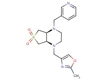(4aS*,7aR*)-1-[(2-methyl-1,3-oxazol-4-yl)methyl]-4-(3-pyridinylmethyl)octahydrothieno[3,4-b]pyrazine 6,6-dioxide
