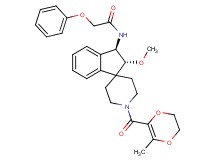 N-{(2R*,3R*)-2-methoxy-1'-[(3-methyl-5,6-dihydro-1,4-dioxin-2-yl)carbonyl]-2,3-dihydrospiro[indene-1,4'-piperidin]-3-yl}-2-phenoxyacetamide