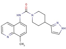 N-(8-methylquinolin-5-yl)-4-(1H-pyrazol-3-yl)piperidine-1-carboxamide