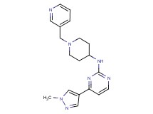 4-(1-methyl-1H-pyrazol-4-yl)-N-[1-(pyridin-3-ylmethyl)piperidin-4-yl]pyrimidin-2-amine