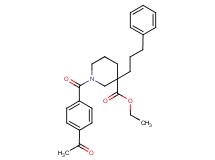 ethyl 1-(4-acetylbenzoyl)-3-(3-phenylpropyl)-3-piperidinecarboxylate