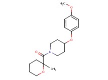 4-(4-methoxyphenoxy)-1-[(2-methyltetrahydro-2H-pyran-2-yl)carbonyl]piperidine