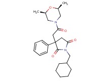 1-(cyclohexylmethyl)-3-{2-[(2R*,6S*)-2,6-dimethyl-4-morpholinyl]-2-oxoethyl}-3-phenyl-2,5-pyrrolidinedione