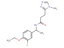 N-[1-(4-ethoxy-3-fluorophenyl)ethyl]-3-(4-methyl-4H-1,2,4-triazol-3-yl)propanamide