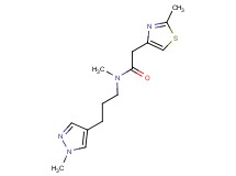 N-methyl-N-[3-(1-methyl-1H-pyrazol-4-yl)propyl]-2-(2-methyl-1,3-thiazol-4-yl)acetamide