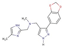 1-[3-(1,3-benzodioxol-5-yl)-1H-pyrazol-4-yl]-N-methyl-N-[(4-methyl-1H-imidazol-2-yl)methyl]methanamine
