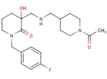 3-({[(1-acetyl-4-piperidinyl)methyl]amino}methyl)-1-(4-fluorobenzyl)-3-hydroxy-2-piperidinone