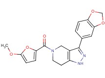 3-(1,3-benzodioxol-5-yl)-5-(5-methoxy-2-furoyl)-4,5,6,7-tetrahydro-1H-pyrazolo[4,3-c]pyridine