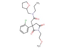 2-[3-(2-chlorophenyl)-1-(2-methoxyethyl)-2,5-dioxo-3-pyrrolidinyl]-N-propyl-N-(tetrahydro-2-furanylmethyl)acetamide