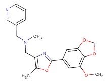 1-[2-(7-methoxy-1,3-benzodioxol-5-yl)-5-methyl-1,3-oxazol-4-yl]-N-methyl-N-(pyridin-3-ylmethyl)methanamine