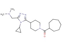 ({5-[1-(cycloheptylcarbonyl)piperidin-4-yl]-4-cyclopropyl-4H-1,2,4-triazol-3-yl}methyl)dimethylamine